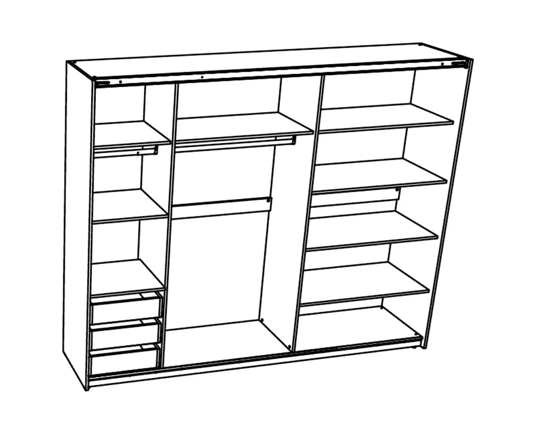 ELEGANCE LINE Američki plakar AP 270 O - Slika 6