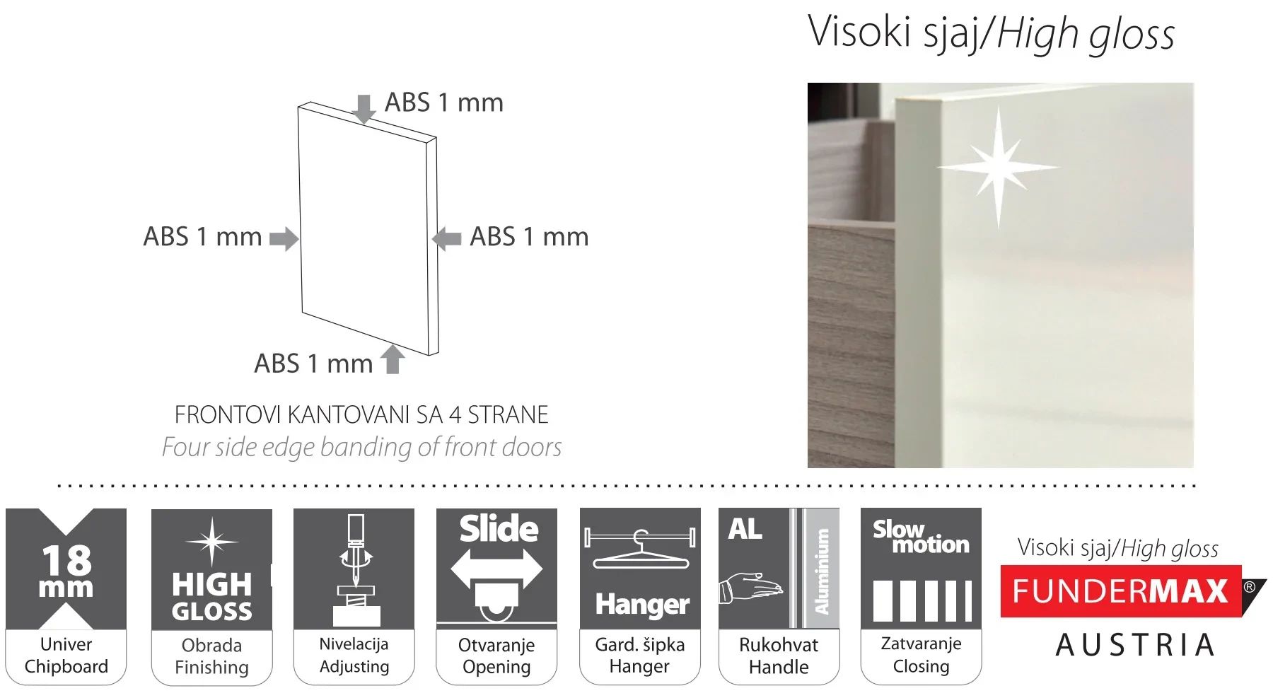 ELEGANCE LINE Američki plakar AP 270 O - Slika 7